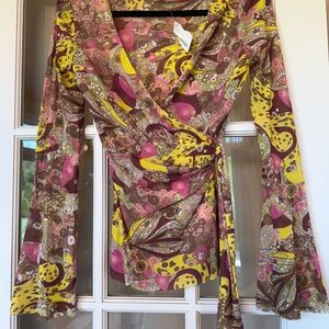 Sweet Pea Multicolor Patterned Top NWT Size Medium